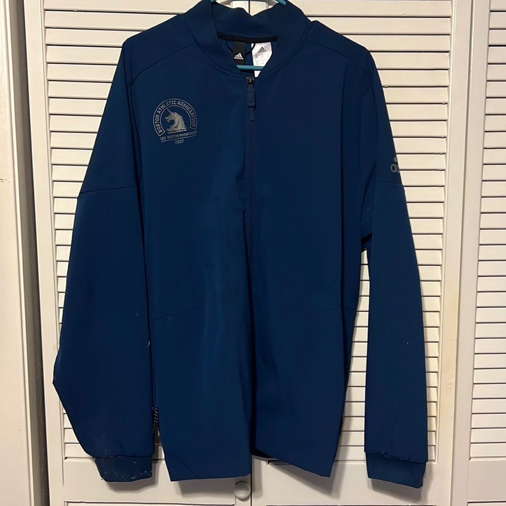 Boston Marathon Adidas Jacket from 2017 Size XL Color Blue